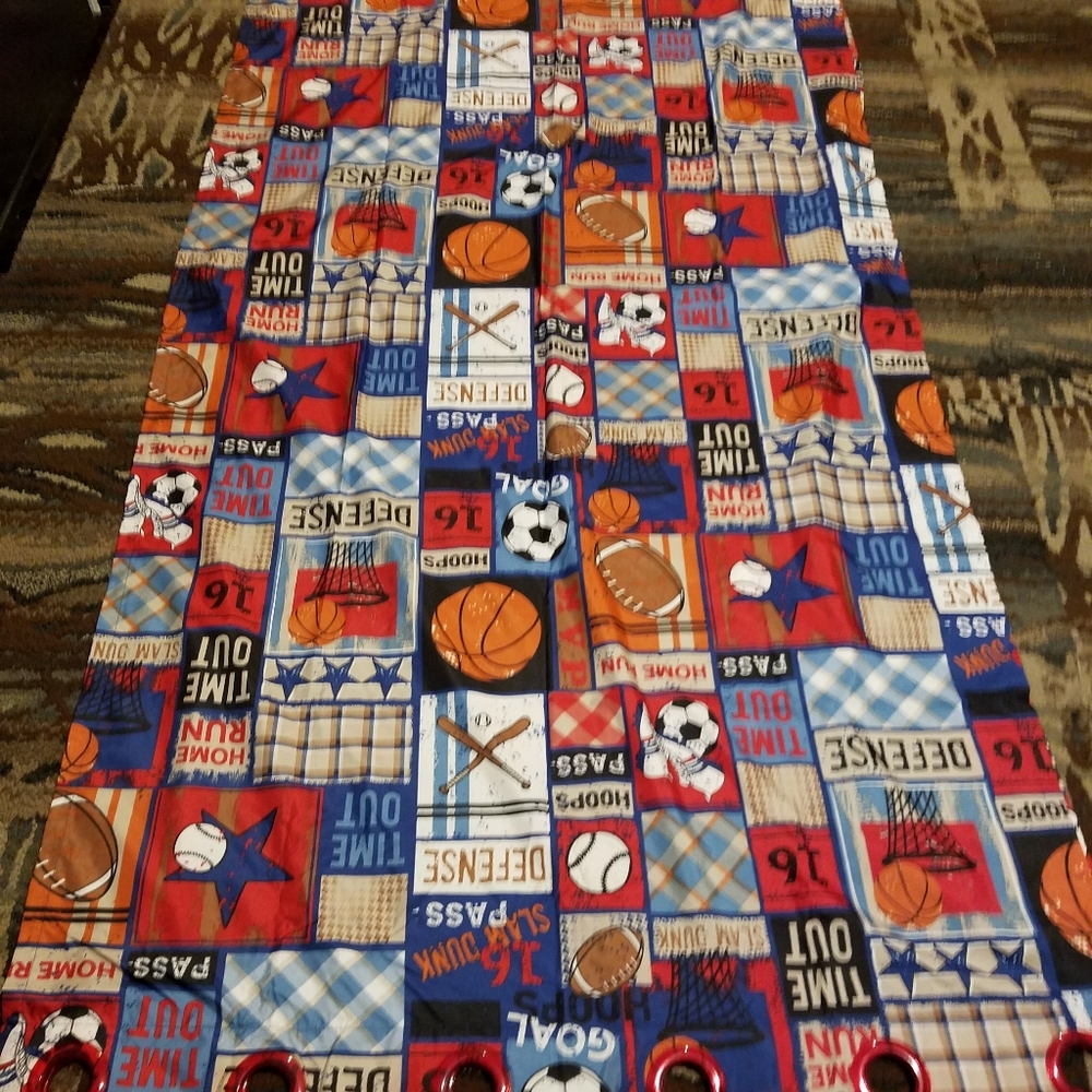 Curtains 2 Panels With Built In Circle Loops. Bin5